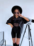 Lace T-shirt "BLACKNESS"